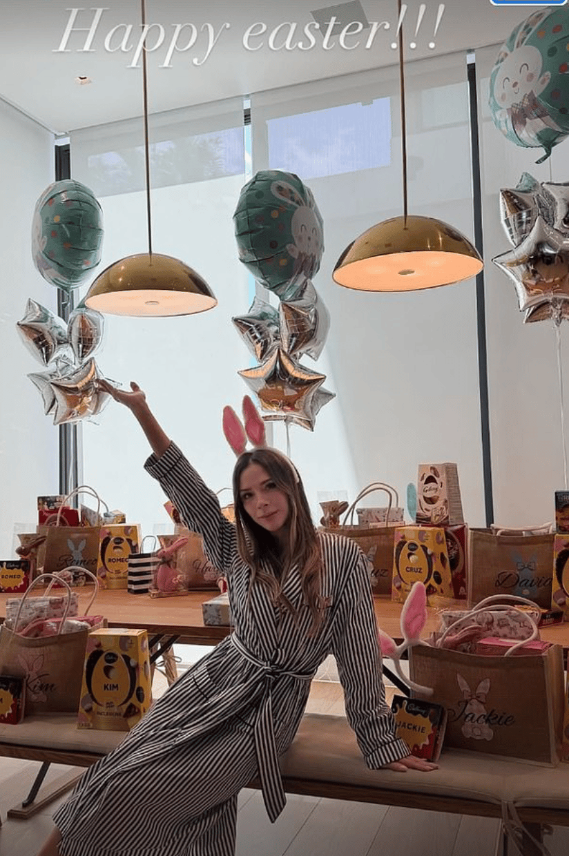Victoria Beckham uploaded this snap with the family’s Easter chocolate (Instagram) (Instagram/Victoria Beckham)