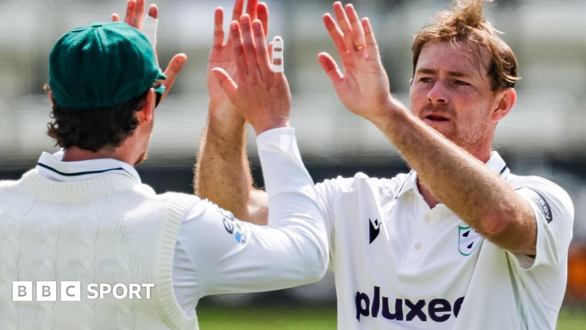 Tom Taylor celebrates taking a wicket