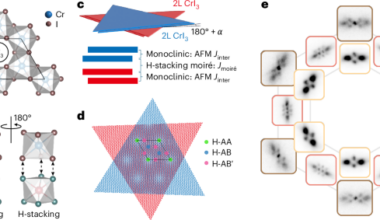 Tunable symmetry breaking in a hexagonal-stacked moiré magnet