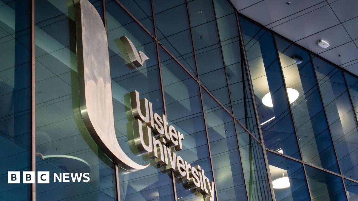 A glass building with a sign reading Ulster University