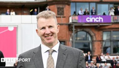 Daniel Gidney at Old Trafford during England's Test against Sri Lanka in 2024