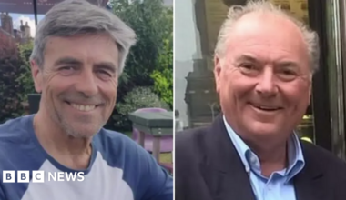 Edward Browne (left) and James Litchfield (right) died at the scene