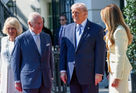 Donald Trump and Melania Trump welcomed King Charles and Queen Camilla on the day of an afternoon tea at the White House.
