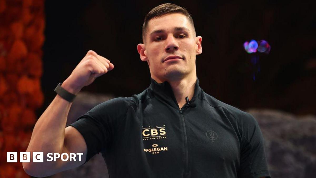 Chris Billam-Smith poses for a photo before a fight