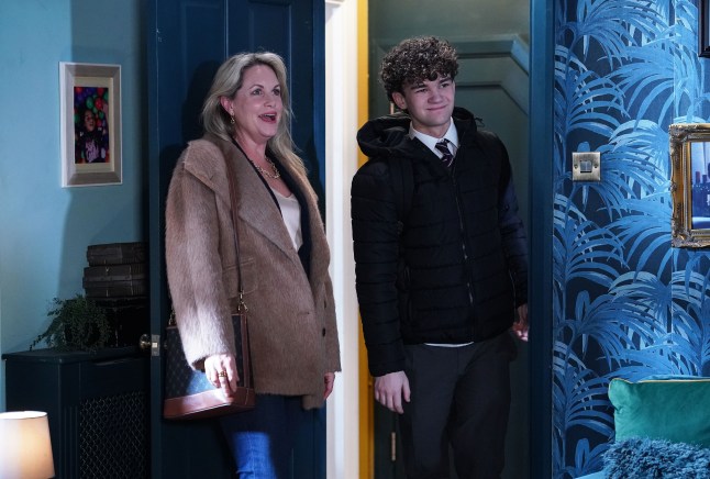 Sam Mitchell and Ricky Branning returning home in EastEnders