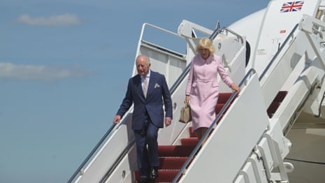 King Charles III and Queen Camilla arrive for state visit to the US – watch live