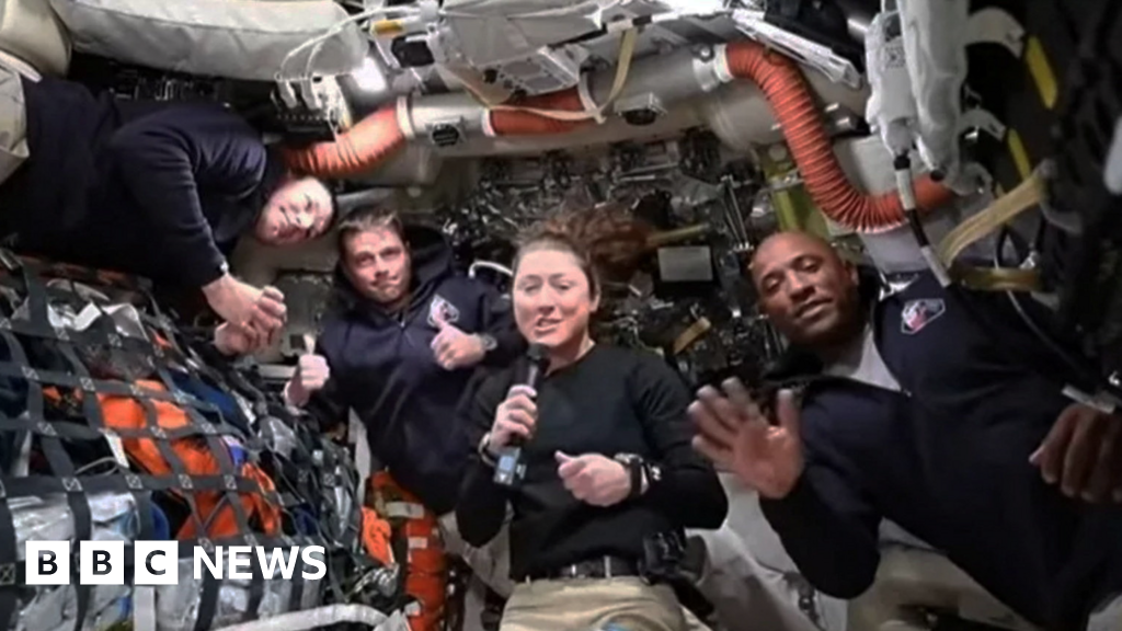 Artemis Moon fly-by breaks record for human flight from Earth - BBC