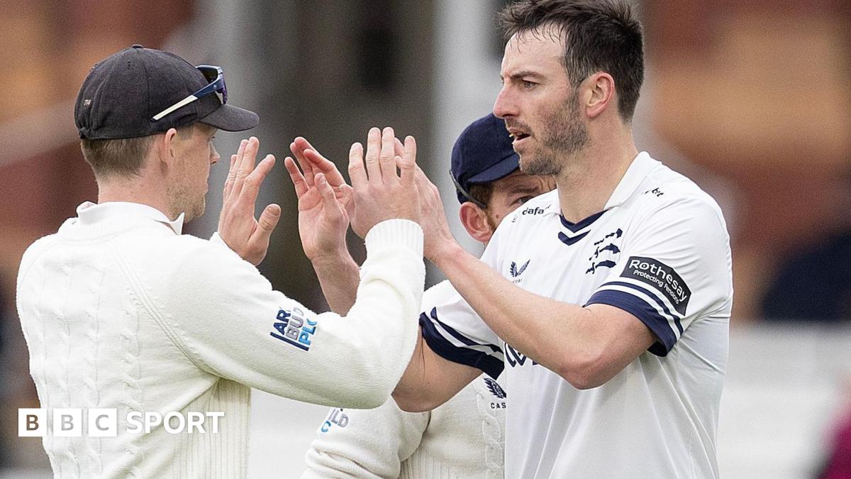 Middlesex celebrate taking wicket