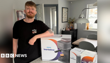 A mum and son in a restaurant