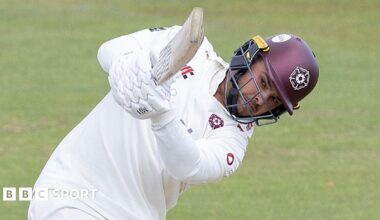 Ricardo Vasconcelos batting for Northants