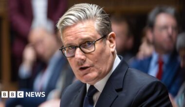 Sir Keir Starmer speaks during Prime Minister's Questions on 22 April.