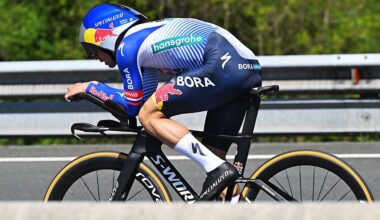 BILBAO, SPAIN - APRIL 06: Primoz Roglic of Slovenia and Team Red Bull - BORA - hansgrohe competes during the 65th Itzulia Basque Country 2026, Stage 1 a 13.8km individual time trial stage from Bilbao to Bilbao / #UCIWT / on April 06, 2026 in Bilbao, Spain. (Photo by Tim de Waele/Getty Images)