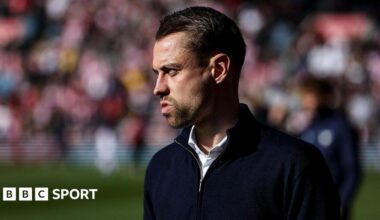 Tonda Eckert looks on from the sidelines