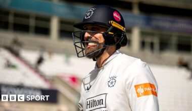 Jake Lehmann in action for Hampshire Cricket