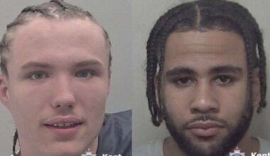 Police search for Kieron Barnes and Tobias Agbaje following fatal stabbing of Ashton Harrington, 19, in Whitstable
