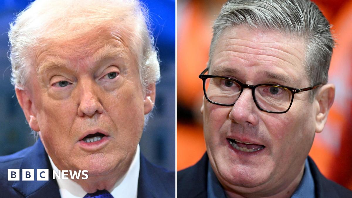 Composite photo of Donald Trump and Keir Starmer