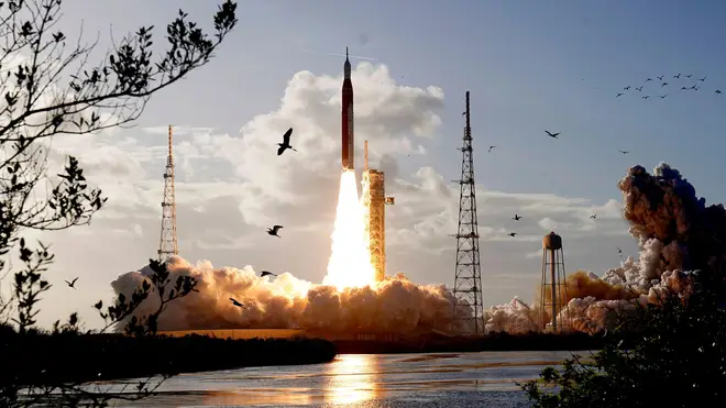 NASA's Artemis II moon rocket lifted off from the Kennedy Space Center's Launch Pad 39-B on Wednesday, April 1, 2026, in Cape Canaveral, Florida.