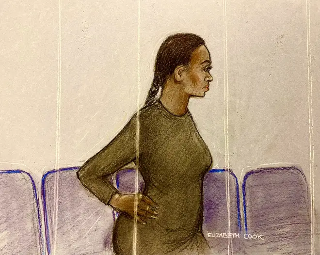 Gabrielle Carrington appearing at Westminster Magistrates' Court in London