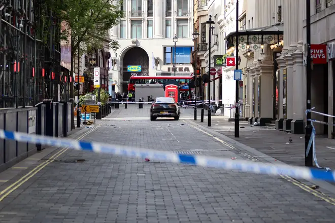 Police cordon on Argyll Street