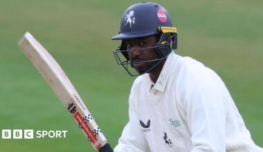 Tawanda Muyeye batting