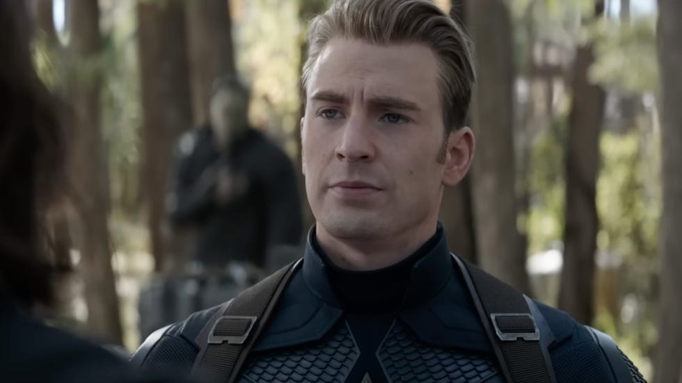 chris evans as captain america in avengers endgame