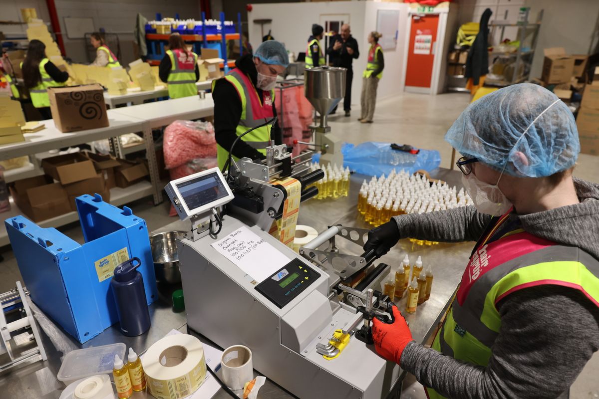 Inside the factory unit