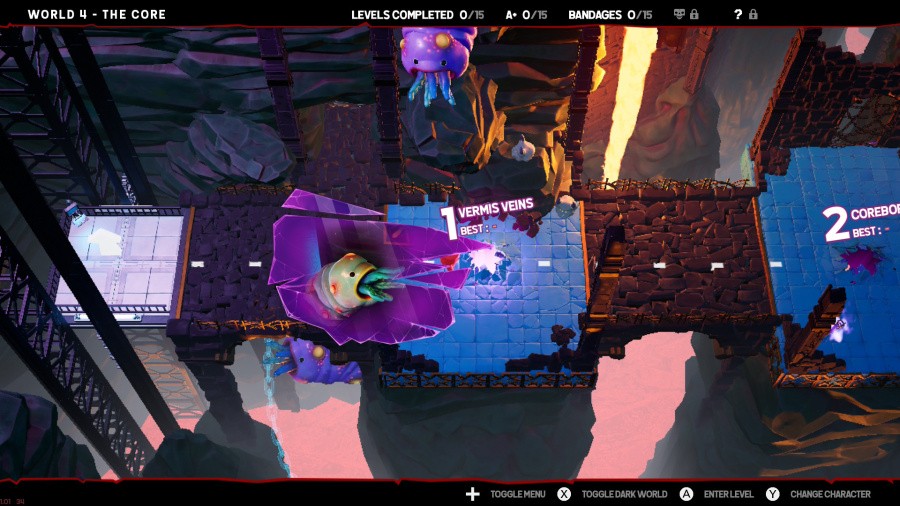 Super Meat Boy 3D Review - Screenshot 1 of 6