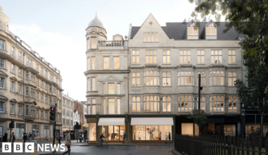 A general view picture of how the former Debenhams store could look with lab space inside the building and a traffic light towards George Street on the left of the picture.