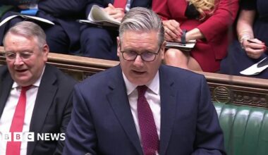 Keir Starmer standing in the House of Commons.