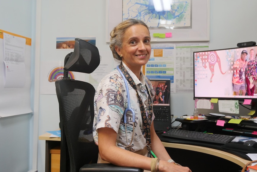 Gidgee Healing CEO Dr Manjit Sekhon sitting in her office.