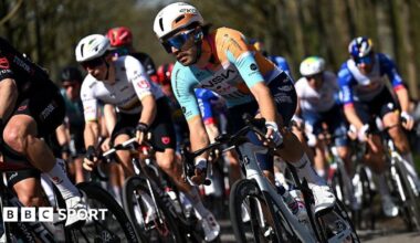 Kiaan Watts competes during the 114th Scheldeprijs 2026, Men's Elite a 205.2km one day race from Terneuzen to Schoten