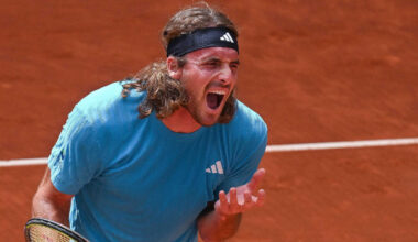 Stefanos Tsitsipas' exchange with umpire as he also calls his father 'stupid' and an 'imbecile'