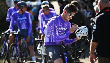 Luke Durbridge of Australia and Team Jayco AlUla prior to Paris-Nice 2026, Stage 2 . (Photo by Szymon Gruchalski/Getty Images)