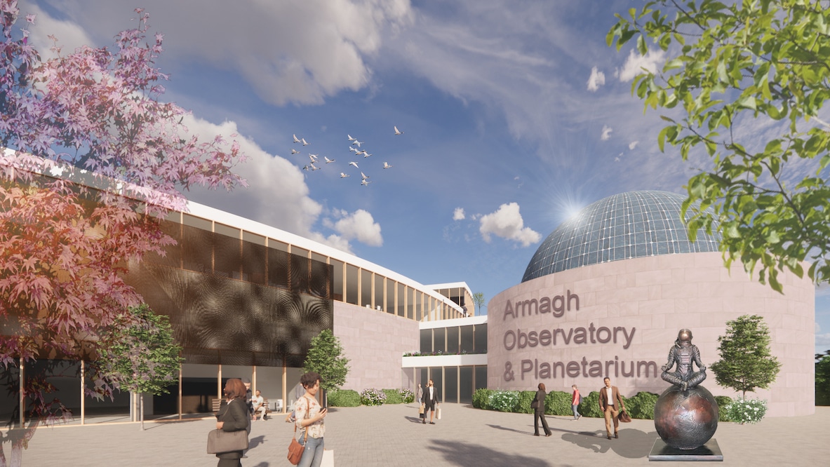 An artist’s impression of Armagh Observatory and Planetarium’s proposed Science and Education Park Redevelopment Project