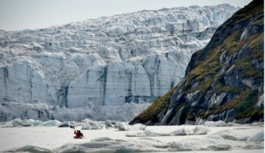An ice-marginal lake in southwest Greenland