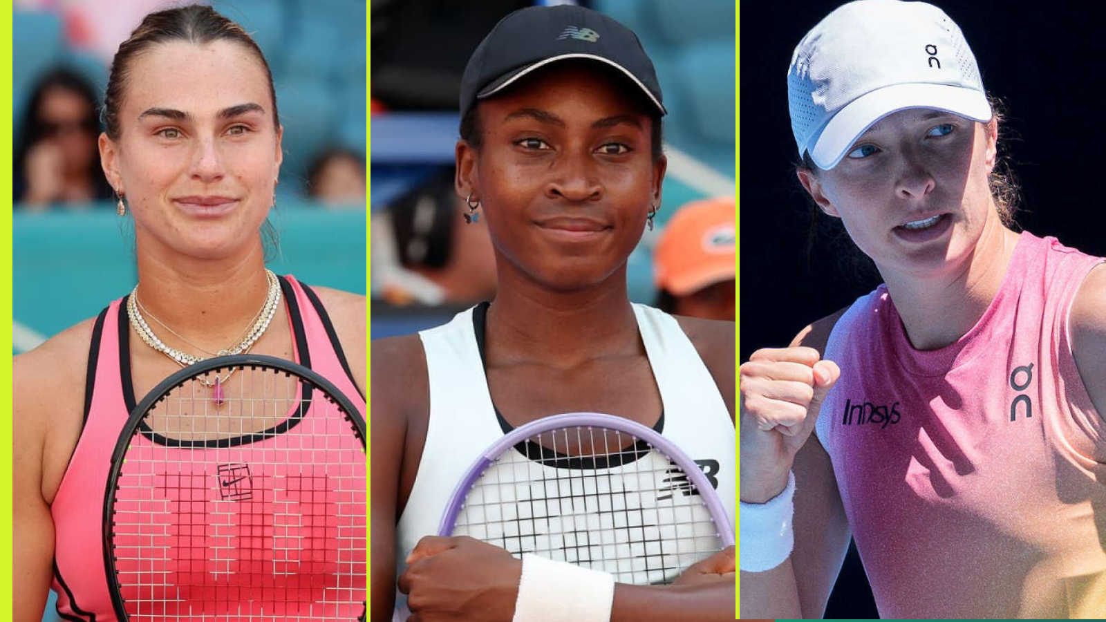 How many points are Sabalenka, Gauff, Swiatek, Raducanu, Eala defending?