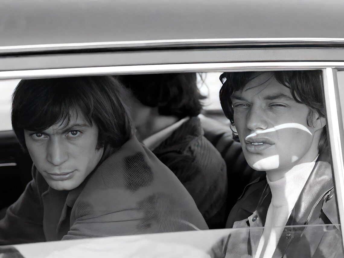 Charlie Watts and Mick Jagger by Bent Rej - 1965