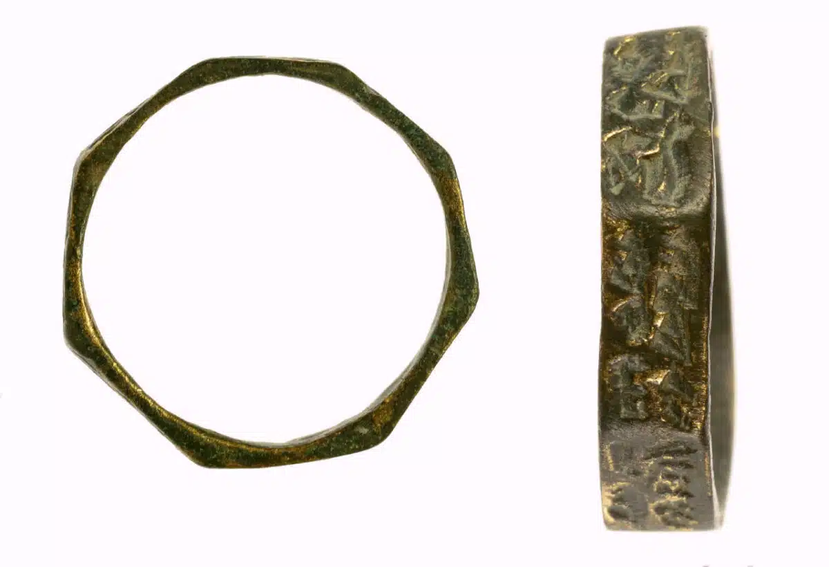 Close Up Of An Inscribed Samaritan Ring