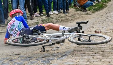 New Zealander Laurence Pithie of Red Bull-BORA-hansgrohe pictured during the men's Paris-Roubaix cycling race.