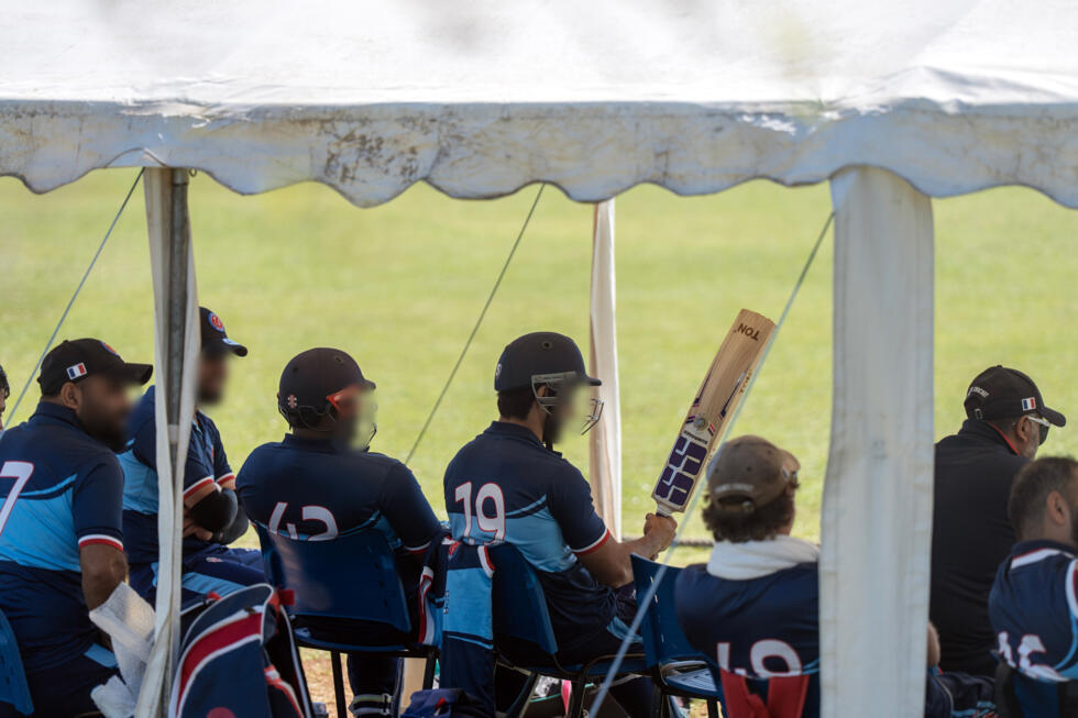France Cricket players and staff at Santarem Cricket Ground in Portugal on April 5, 2026