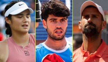 17 stars out as Emma Raducanu joins Novak Djokovic & Carlos Alcaraz
