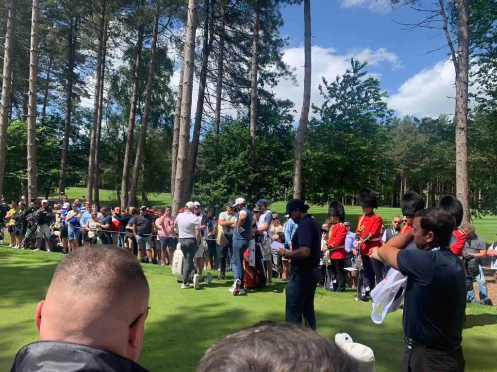 Phil Mickelson and Dustin Johnson at LIV Golf London in 2022 | Source: NCG