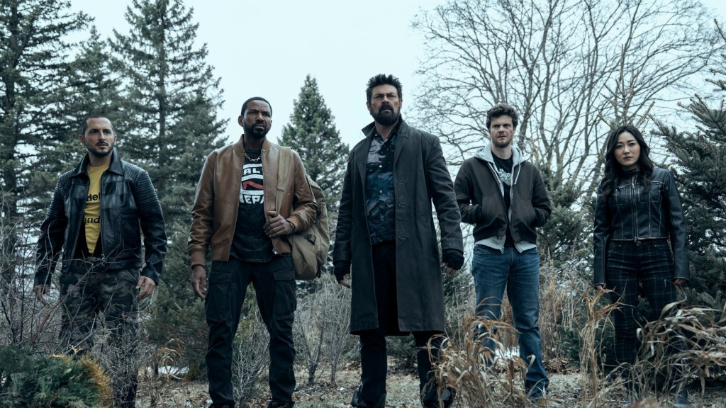 Frenchie, Mother's Milk, Butcher, Hughie, and Kimiko in The Boys Season 5