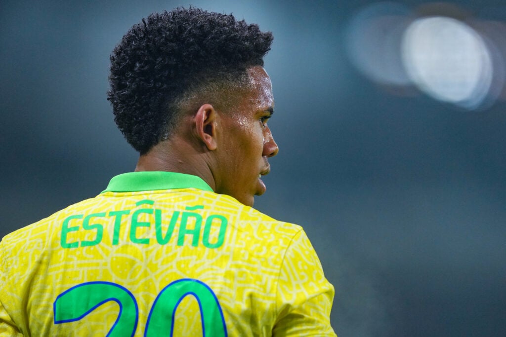 Estevao of Brazil looks on