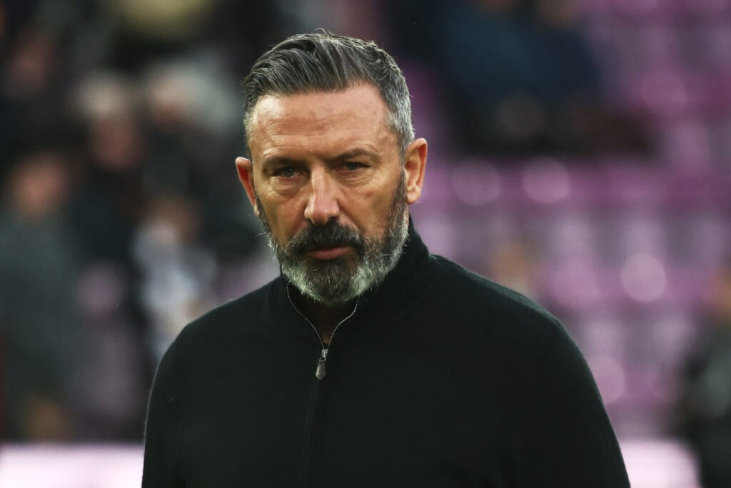Derek McInnes at Tynecastle for Heart of Midlothian v Celtic - William Hill Premiership