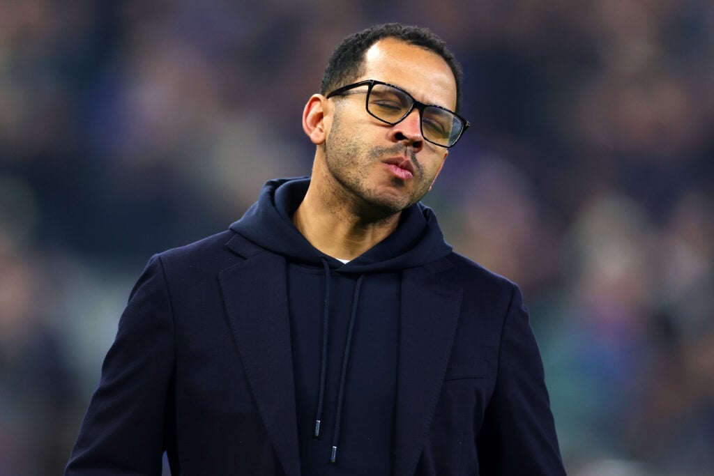 Chelsea coach Liam Rosenior reacts at full-time following the Premier League match between Everton and Chelsea