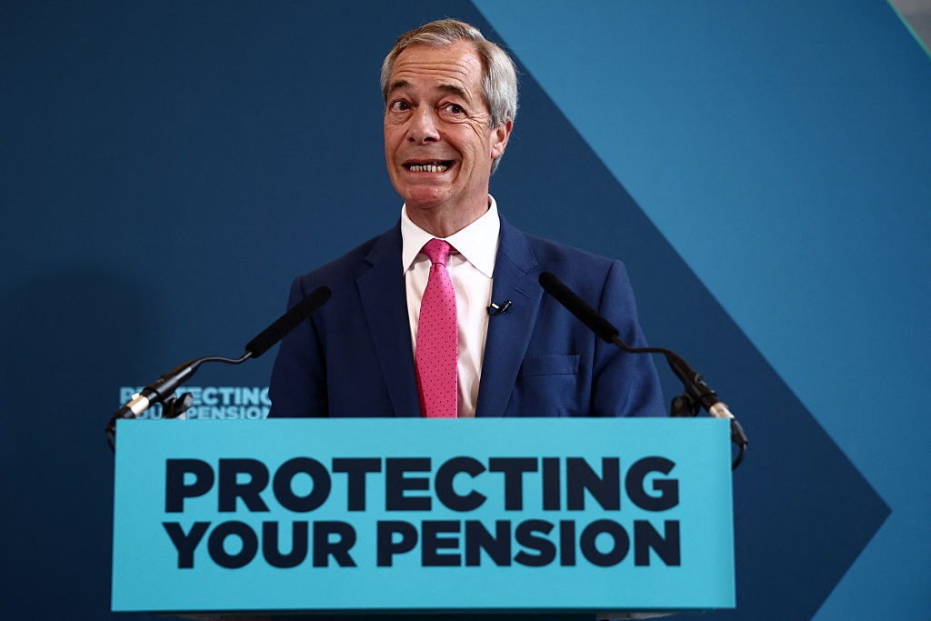 Farage is angling for the Boomer vote. Credit: Getty