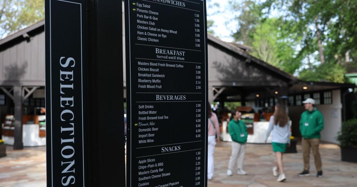 Golf fans floored by Masters food prices ahead of Augusta return | News US