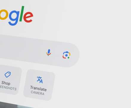 Google Lens in search bar.