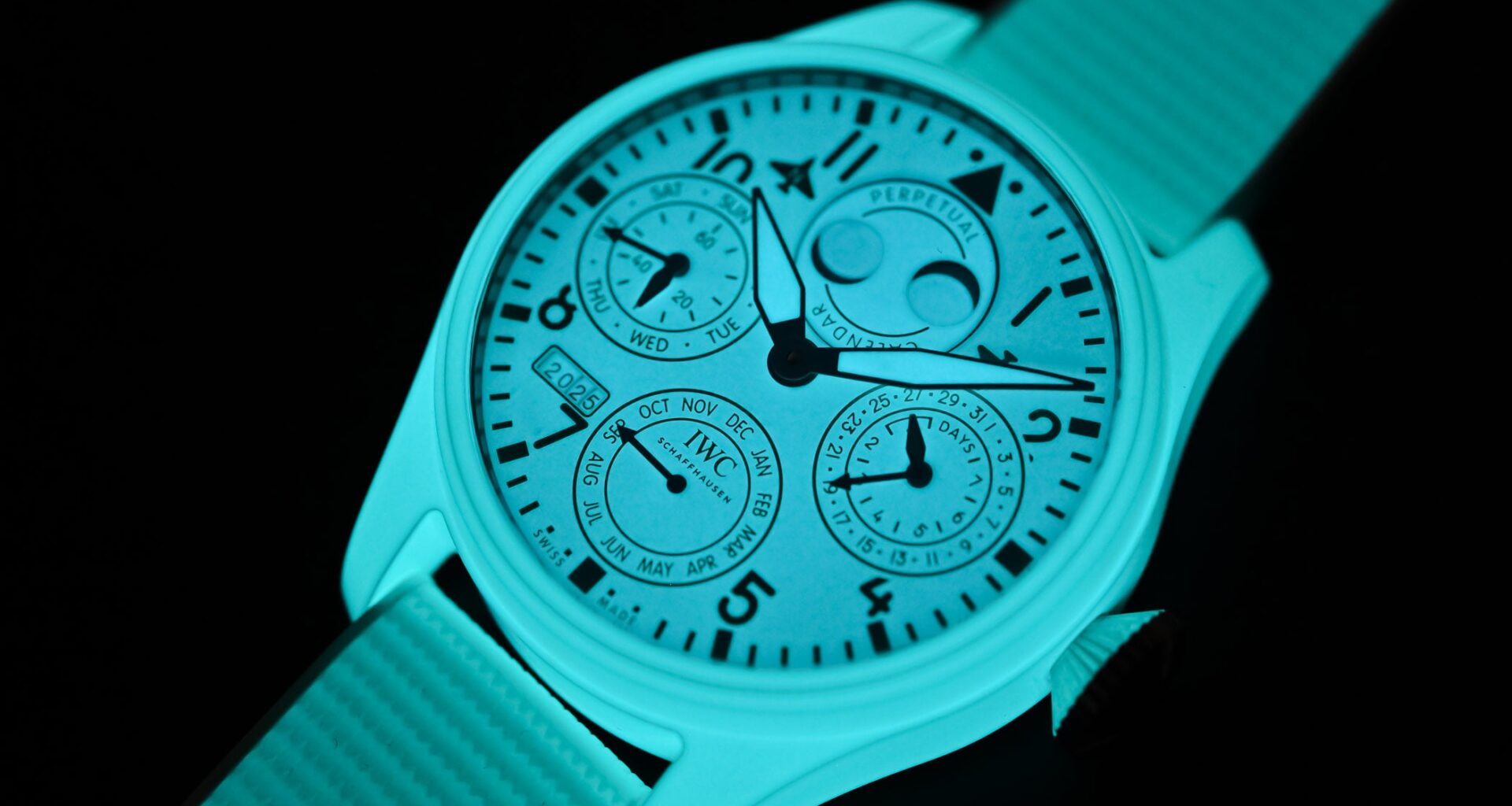The Luminous Ceramic IWC Big Pilot Perpetual Calendar Ceralume